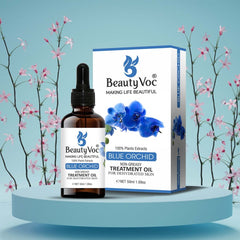 BeautyVoc Blue Orchid Treatment Oil 50 ml Pure 100% | Non-Greasy | Cold-Pressed Oil for Dehydrated Skin, Radiance Boost & Moisture Lock