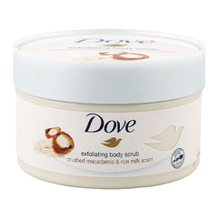 Dove Crushed Macadamia & Rice Milk Scent Exfoliating Body Scrub 225 ML