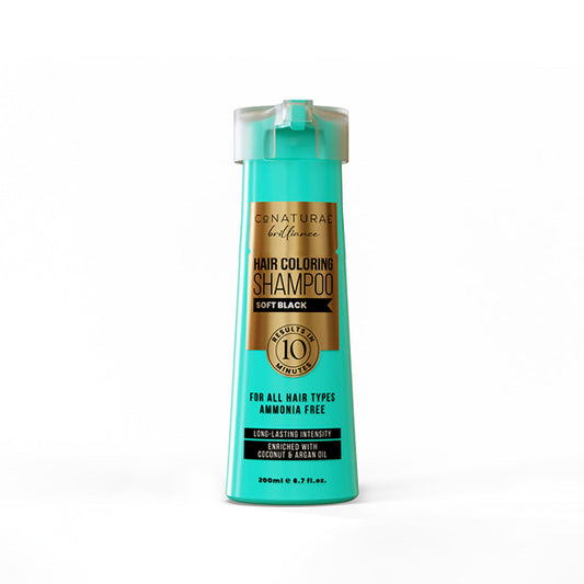 best hair color shampoo CoNatural Hair Coloring Shampoo 200 ML Soft Black at manmohni.pk
