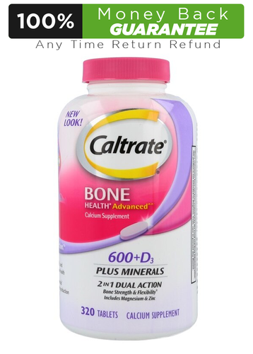 Caltrate Bone Health Advanced Calcium Supplement 2 in 1 Dual Action -320 Tablets