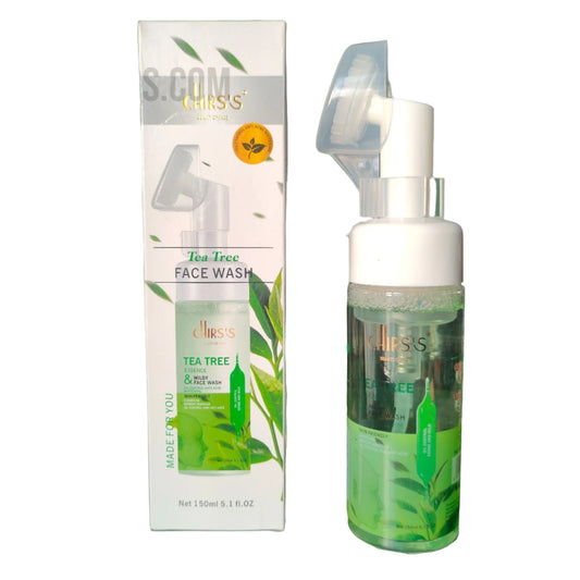 Chirs's Tea Tree Face Wash Oil Control Anti Acne Whitening Cleansing Mousse 150ML