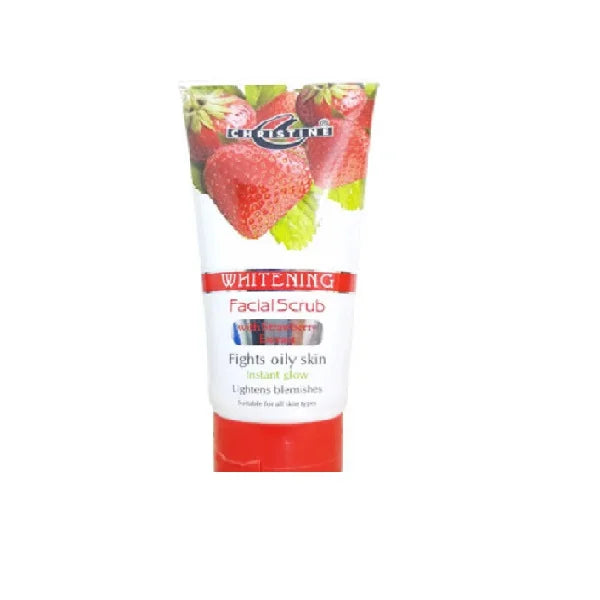 Christine Whitening Facial Scrub 150g (Strawberry)