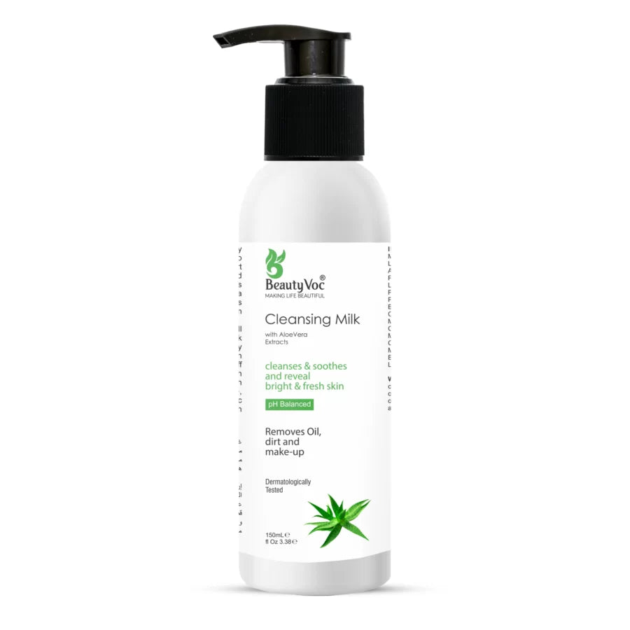 BeautyVoc Cleansing Milk 150 ml - Makeup Remover & Daily Cleanser