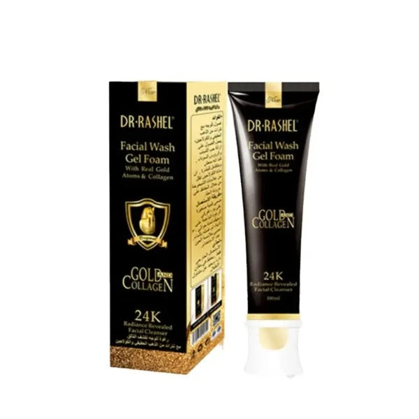 DR.RASHEL 24K Gold Atoms Collagen whitening facial Wash Gel Foam Cleanser 80ml