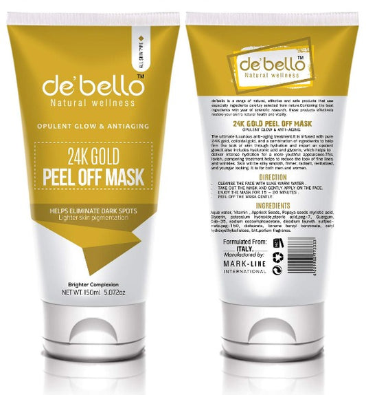 De’bello 24K Gold Peel Off Mask Buy Online in Pakistan on Manmohni