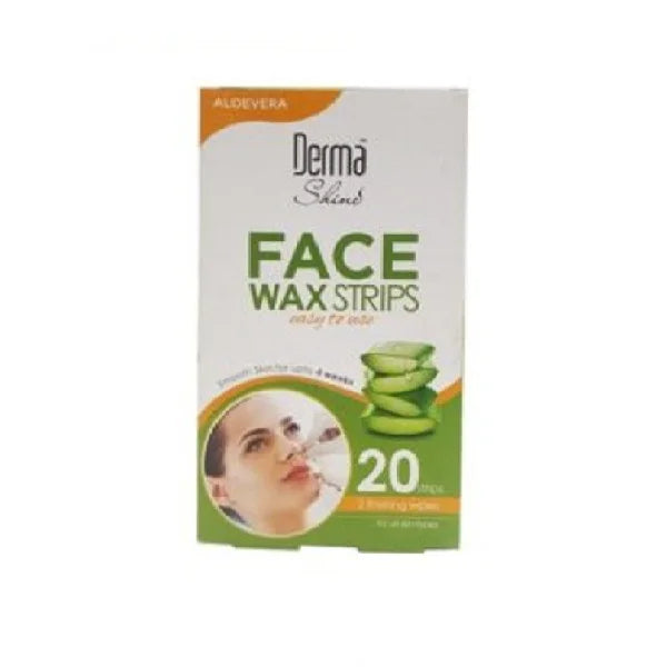 Derma Shine Aloe Vera Face Wax Strip - 20 Strips