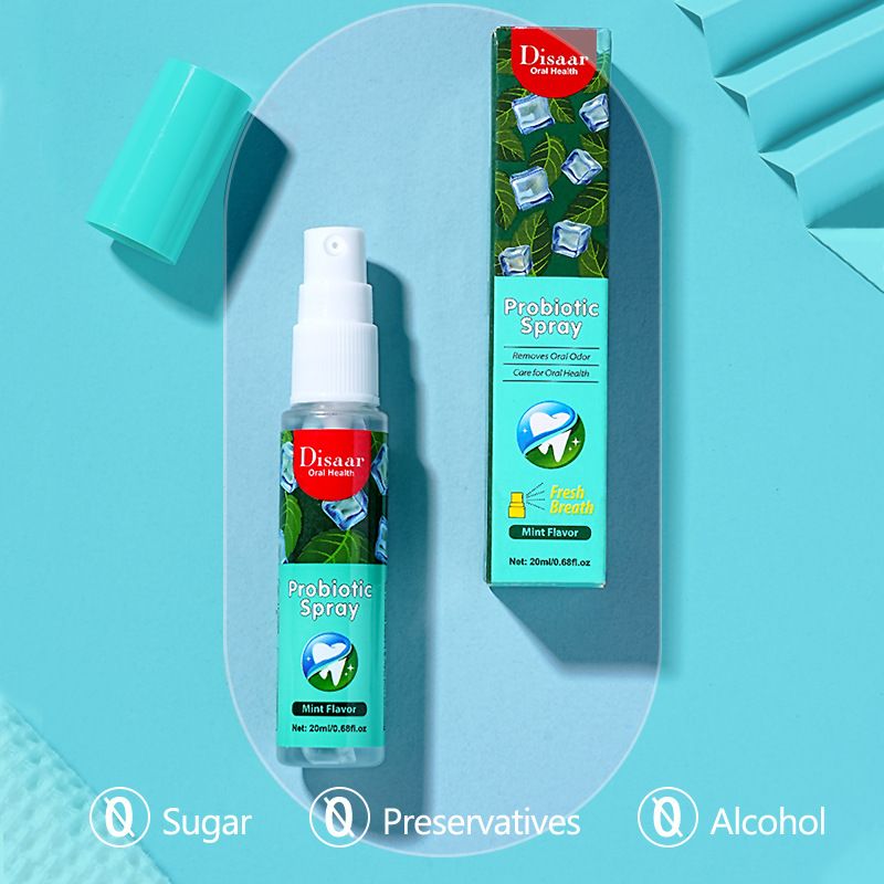 Disaar Probiotic Oral Spray Breath Refresher Portable Mouthwash