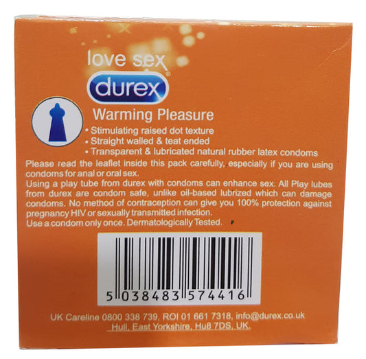 Durex Warming Pleasure Condoms - 3 Pieces