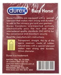 Durex Burn Horse Condoms 12 Pieces