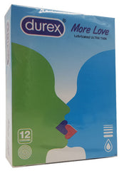 Durex More Love Lubricated Ultra Thin Condoms 12 Pieces