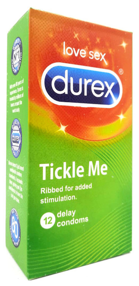 Durex Tickle Me Ribbed Delay Condoms 12 Pieces