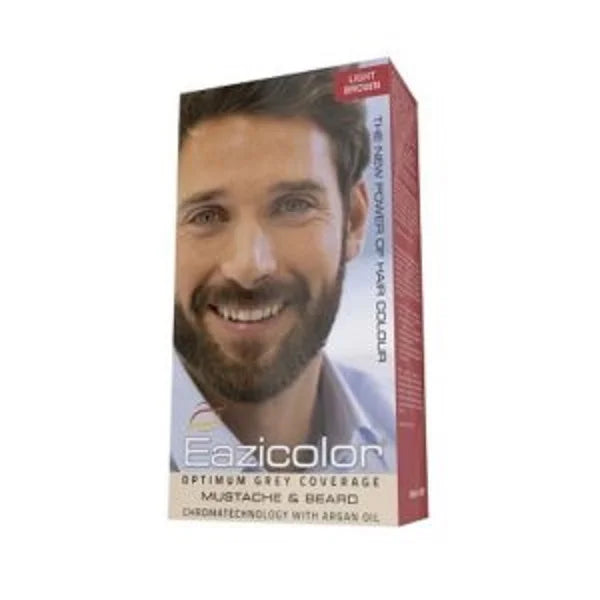 EAZICOLOR FOR MEN MUSTACHE &amp; BEARD LIGHT BROWN (5.0)