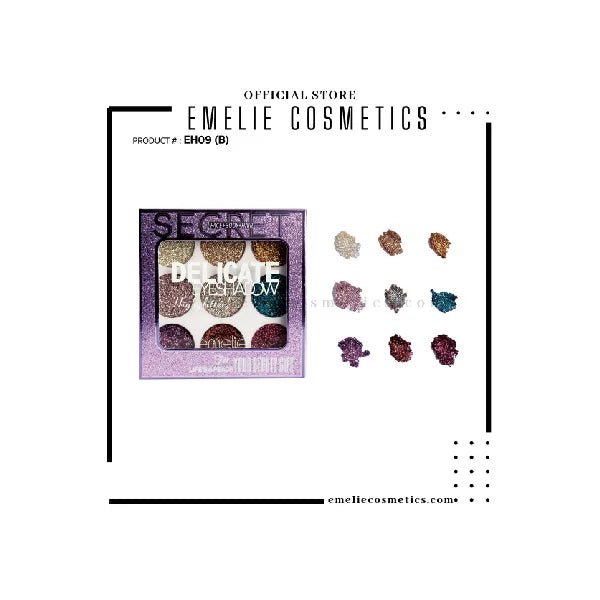 Emelie Paris 9 Color Glitter Eyeshadow