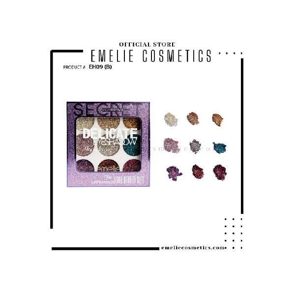 Emelie Paris 9 Color Glitter Eyeshadow