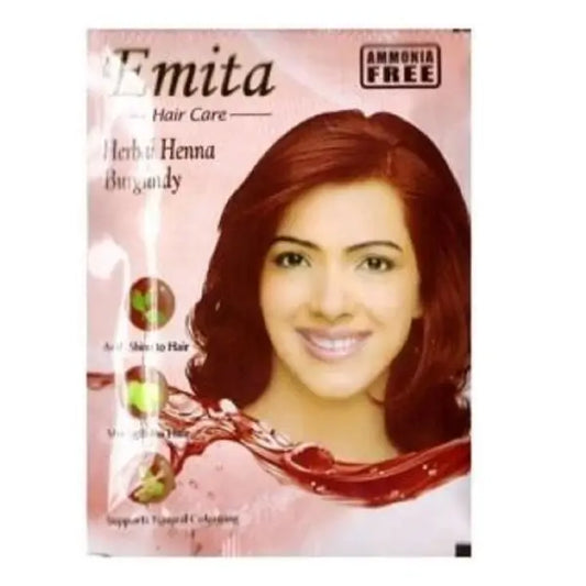 Emita Hair Care Herbal Henna Burgandy (6 Sachet in Each)