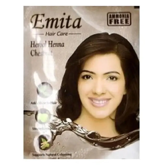 Emita Hair Care Herbal Henna Chestnut (6 Sachet in Each) Buy Online in Pakistan On Manmohni