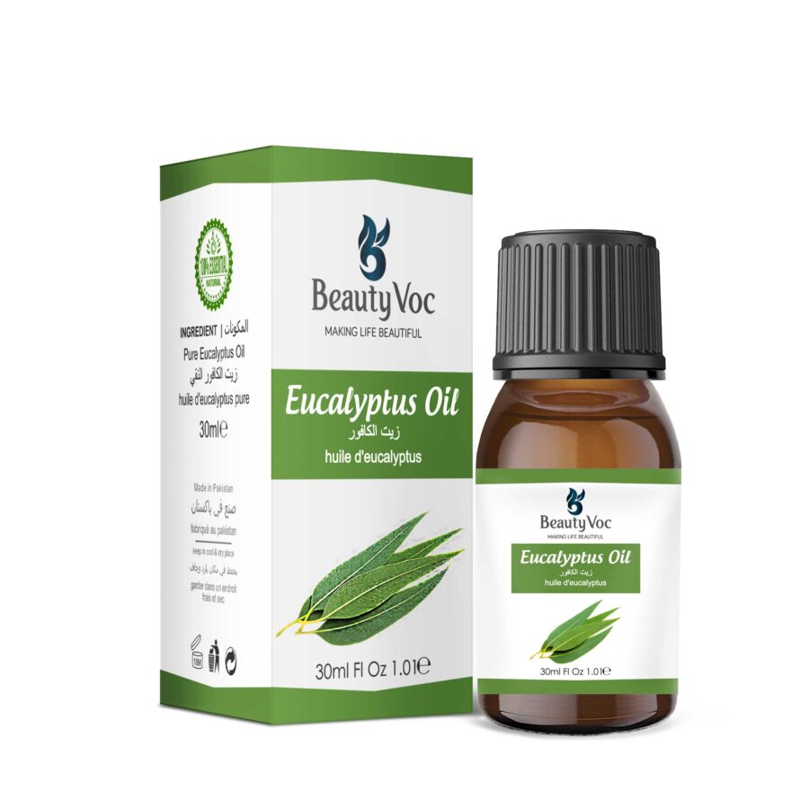 BeautyVoc Eucalyptus Essential Oil 30 ml – 100% Pure & Natural | Best for Skin, Hair & Aromatherapy