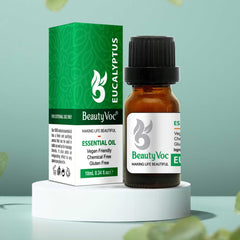BeautyVoc Pure Eucalyptus Oil 10 ml | Undiluted Essential Oil for Hair, Skin & Aromatherapy