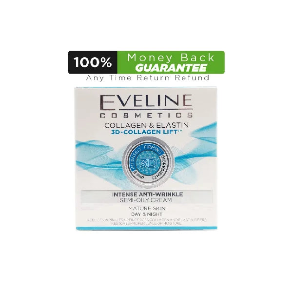 Eveline 3D Collagen &amp; Elastin Lift Intense Anti Wrinkle Day &amp; Night Face Cream 50ml