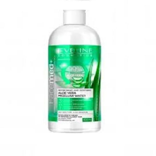 Eveline FaceMed+ Anti Pollution Detox Toning Micellar Rose Water 3 in 1 , Face + Lips + Eyes - 400ml