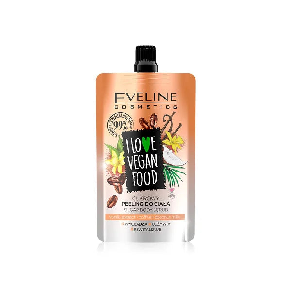 Eveline I love Vegan Food Vanilla Latte Sugar Body Scrub - 75ml