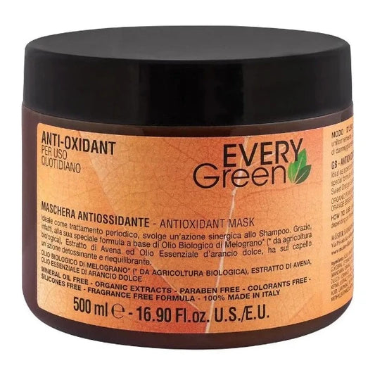 Anti-oxidant hair mask – promotes healthy hair growth Contains Pomegranate oil – highly moisturizing Oat extracts infused formula – soothes scalp skin Nourishes hair deeply – leaves hair shiny and protected Paraben & Fragrance Free – safe to use Available in 500ml jar