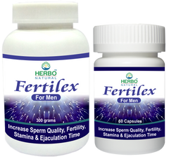 Herbo Natural Fertilex For Men (60 Capsules &amp; 300g Powder)