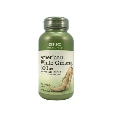 GNC American White Ginseng 500 MG (90 Vegetarian Capsules)