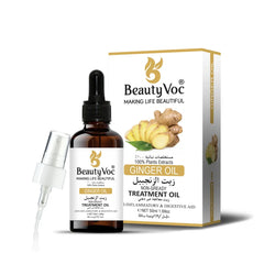 BeautyVoc Ginger Treatment Oil 50 ml Pure 100% | Non-Greasy | Cold-Pressed Oil for Scalp Circulation, Hair Regrowth & Muscle Relief