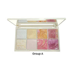 Glamorous Face 8 Colour Teracotta Blush & Shimmer Highlighter Kit