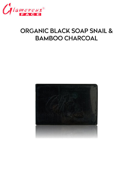 Glamorous Face Organic Black Soap Snail And Bamboo Charcoal 100 GM