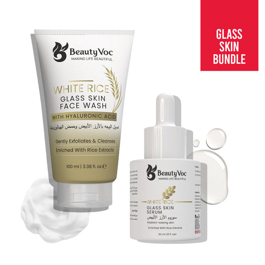 BeautyVoc White Rice Facewash and White Rice Serum bundle