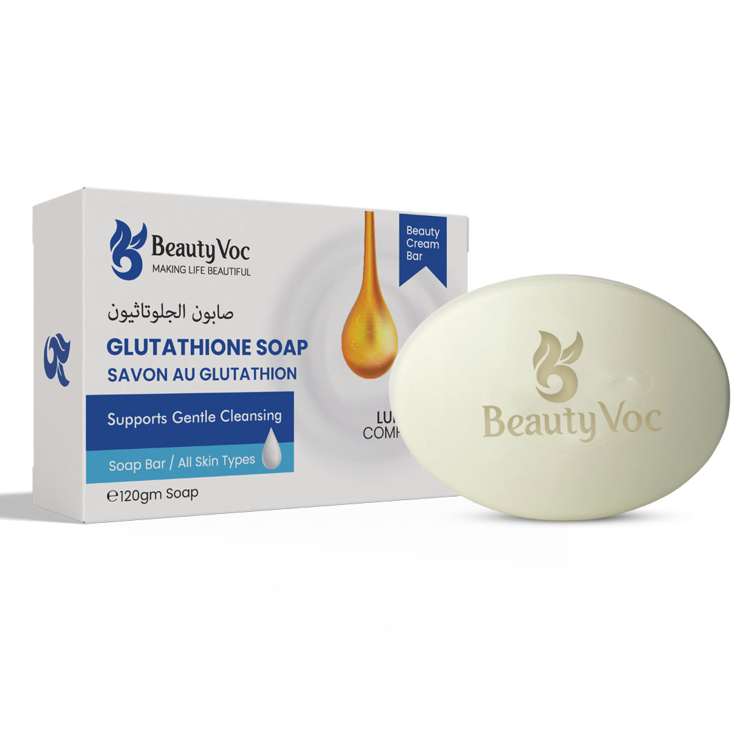 BeautyVoc Glutathione Soap 120g - Skin Brightening Soap | Instant Glowing Skin