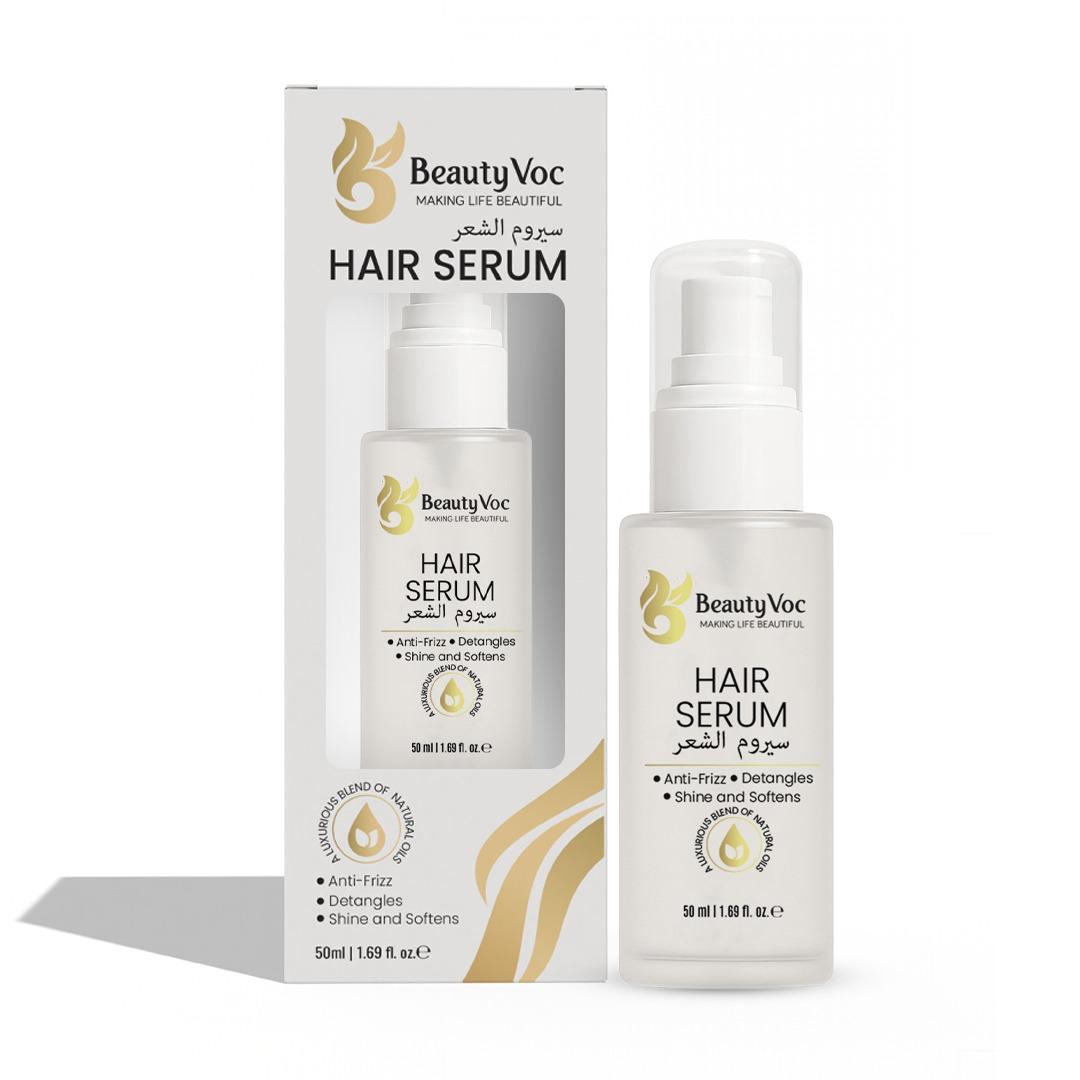 BeautyVoc Hair Serum 50ml | Anti Frizz | Heat Protect Hair Serum | Detangles, Adds Shine & Softness | Promotes Hair Growth | Non-Greasy
