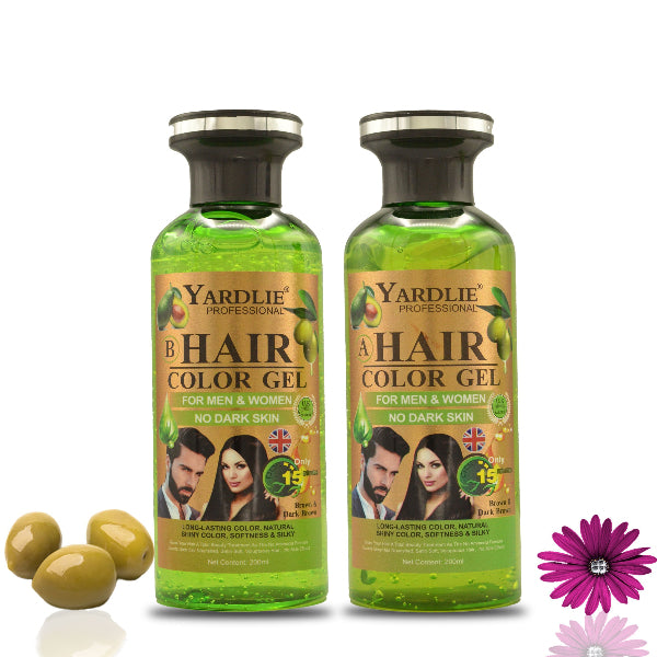 Hair Color Gel | Mixing Paste | Dark Brown | Yardlie | 400ml |