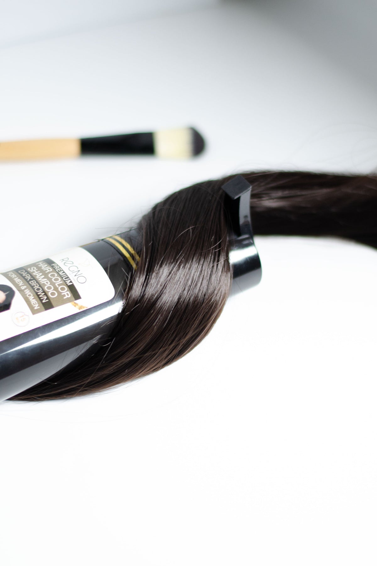 Hair Color Shampoo | Premium Dark Brown | Regno | +-200ml |