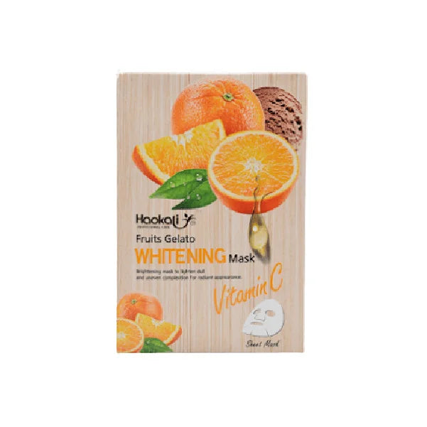 Haokali Fruit Gelato Whitening Vitamin C Facial Sheet Mask - 30ml X 10 Pieces