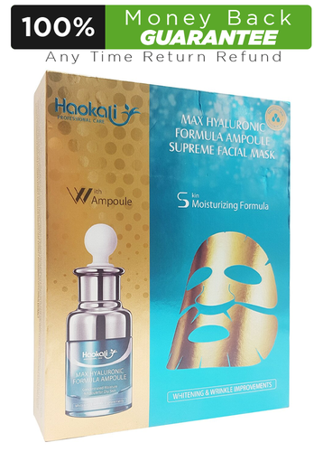 Haokali Max Hyaluronic Formula Ampoule Facial Mask - 30ml x 10 Pieces