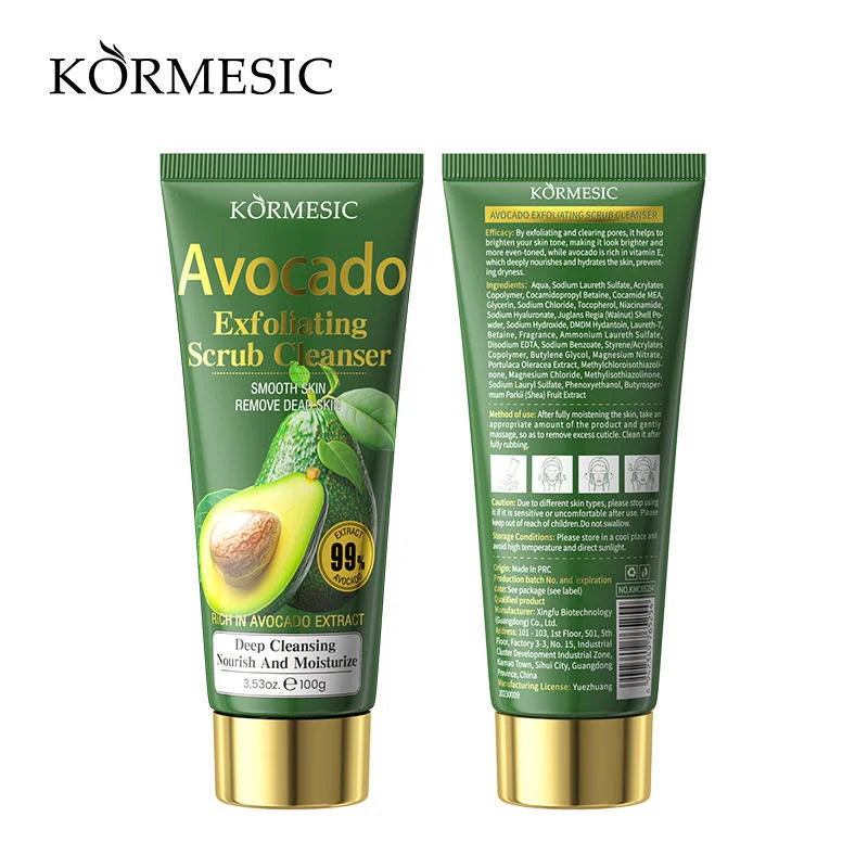 KORMESIC Avocado Exfoliating Scrub Facial Cleanser - 100g