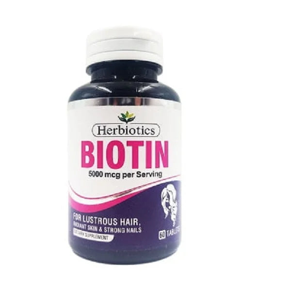 Herbiotics Biotin For Hair, Nail & Skin 5000mcg -60 Capsules