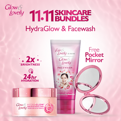 Hydra Glow Cream & Insta Glow Face Wash + Free Pocket Mirror
