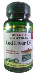 Natures Bounty Omega-3 Cod Liver Oil - 100 Softgels