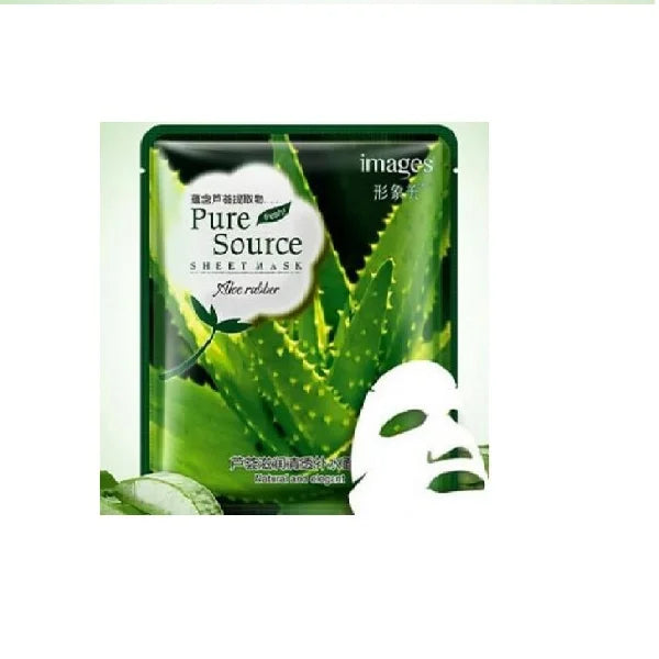 Images Pure Source Sheet Mask Aloe rubbr 100% Natural 40g