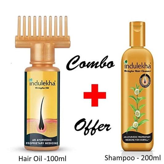 Indulekha Bringha Oil & Indulekha Bringha Hair Shampoo Combo