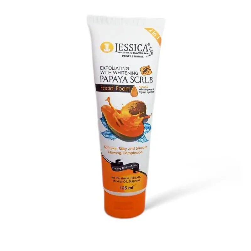 Jessica Exfoliating with Whitening Papaya Scrub Face Wash