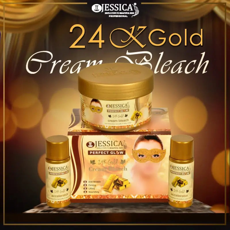 Jessica 24K Gold Bleach Cream & Activator Salon Pack 500g