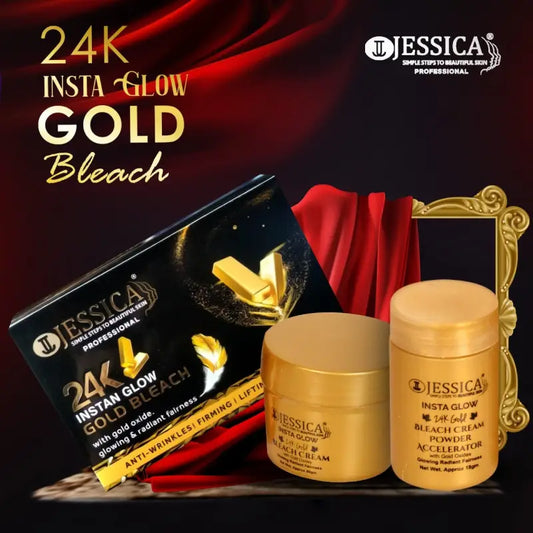 Jessica 24K Instant Glow Gold Bleach Cream & Activator