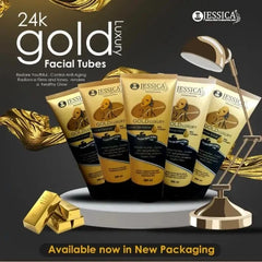 Jessica Luxury 24K Gold Facial Tube Kit Set (Pack of 5)