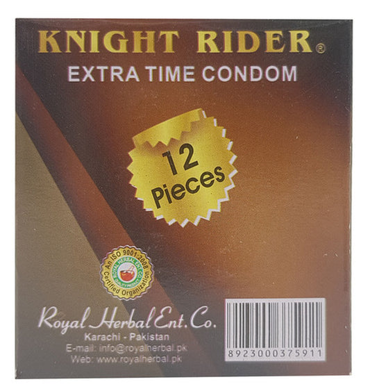 Knight Rider Extra Time Condoms - 12 Piece