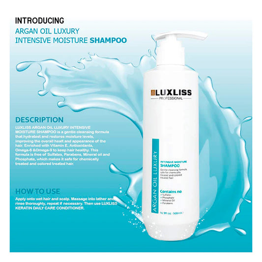 LUXLISS Intensive Moisture Argan Oil Shampoo 500ml